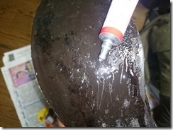 ゴム糊たっぷり
