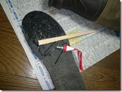 フエルト側にも糊を